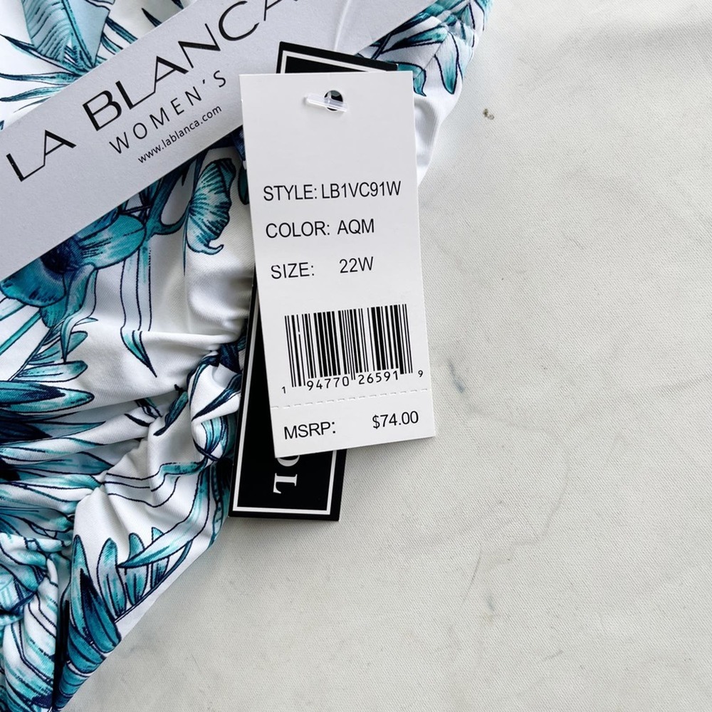 [La Blanca] NWT white floral swim skirt bottom plus size 22W - Picture 7 of 9
